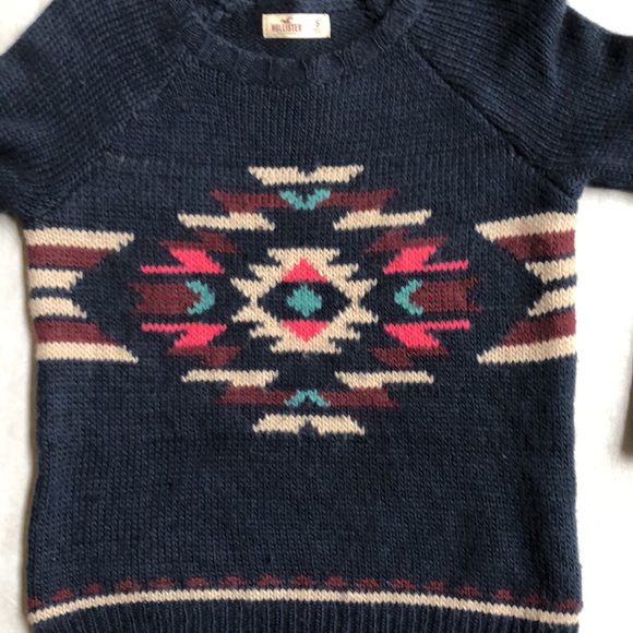 Hollister Navy Blue Crew Neck Sweater Soft Size S - Picture 4 of 8